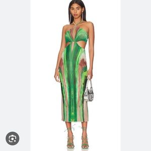 NWOT AFRM Tessa midi dress